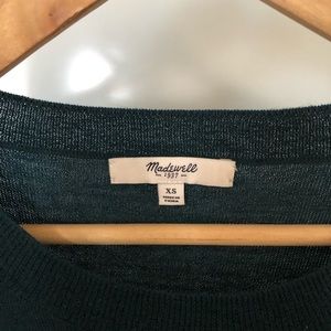 Madewell High-Low Sweater Forest Green Size XS